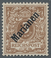 Deutsche Kolonien - Marianen: 1899, 3 Pfg. Orangebraun, Diagonaler Aufdruck, Mit Vollem Originalgumm - Marianen