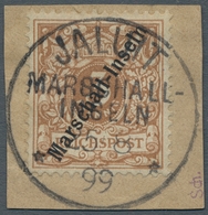 Deutsche Kolonien - Marianen: 1897, 3 Pf Rötlichocker, Tadelloses Briefstück Mit Klarem Ersten Stemp - Mariana Islands