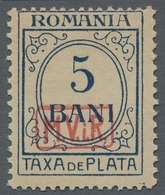 Deutsche Besetzung I. WK: Rumänien - Portomarken: 1918, "5 Bis 50 Bani Ohne Wasserzeichen", Postfris - Occupation 1914-18