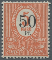 Deutsche Abstimmungsgebiete: Oberschlesien: 1920, "50 Pfg. Auf 5 Mk. Schalterausgabe Mit Aufdruck In - Other & Unclassified