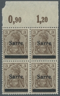 Deutsche Abstimmungsgebiete: Saargebiet: 1920, "3 Pfg. Germania/Sarre Mit Aufdruck In Type II", Post - Storia Postale