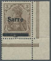 Deutsche Abstimmungsgebiete: Saargebiet: 1920, "3 Pfg. Germania/Sarre Mit Aufdruck In Type II Und PL - Briefe U. Dokumente