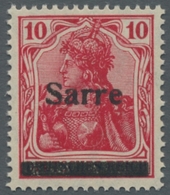 Deutsche Abstimmungsgebiete: Saargebiet: 1920, "10 Pfg. Germania/Sarre Scharlachrot", Postfrischer W - Covers & Documents