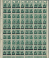 Deutsche Abstimmungsgebiete: Saargebiet: 1920, "5 Pfg. Germania/Sarre Schwärzlichbläulichgrün", Komp - Covers & Documents