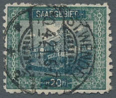 Deutsche Abstimmungsgebiete: Saargebiet: 1921, "20 Pfg. Landschaften I Mit Linienzähnung", Farbfrisc - Cartas & Documentos