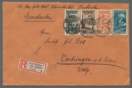 Deutsche Abstimmungsgebiete: Saargebiet: 1926, "Volkshilfe" Komplett Auf Satz-R-Brief Von "Saarbrück - Briefe U. Dokumente