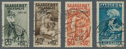 Deutsche Abstimmungsgebiete: Saargebiet: 1927, "Volkshilfe", Sauber Gestempelter Satz In Tadelloser - Covers & Documents