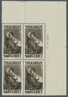 Deutsche Abstimmungsgebiete: Saargebiet: 1929, "Volkshilfe", Eckrandviererblocksatz, Dabei Mi. 135-3 - Covers & Documents