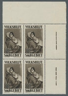 Deutsche Abstimmungsgebiete: Saargebiet: 1929, "Volkshilfe/Gemälde II", Postfrischer Viererblocksatz - Briefe U. Dokumente