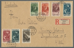 Deutsche Abstimmungsgebiete: Saargebiet: 1929, "Volkshilfe" Komplett Auf Satz-R-Brief Von SAARLOUIS - Covers & Documents