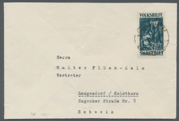 Deutsche Abstimmungsgebiete: Saargebiet: 1929, 1,50 Fr. Grünlichblau, Portogerechte EF Auf Brief Von - Cartas & Documentos