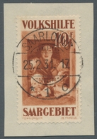 Deutsche Abstimmungsgebiete: Saargebiet: 1931, "Volkshilfe/Gemälde III", Luxussatz Je Wert Mit Zentr - Briefe U. Dokumente