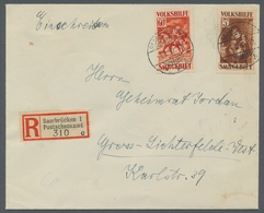 Deutsche Abstimmungsgebiete: Saargebiet: 1931, "60 C. Und 5 Fr. Volkshilfe - Gemälde IV" Als MiF Auf - Covers & Documents
