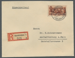 Deutsche Abstimmungsgebiete: Saargebiet: 1932, "5 Fr. Volkshilfe" Als EF Auf R-Brief Von SAARBRÜCKEN - Covers & Documents