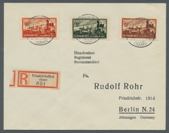 Deutsche Abstimmungsgebiete: Saargebiet: 1933, "Neunkirchen" Komplett Auf Satz-R-Brief Je Mit Zentra - Cartas & Documentos