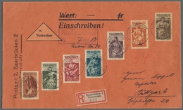 Deutsche Abstimmungsgebiete: Saargebiet: 1934, Volkshilfe Kplt Satz Auf Orts-Einschreibe- Nachnahmeb - Cartas & Documentos