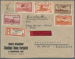 Deutsche Abstimmungsgebiete: Saargebiet: 1935, 19.1., Eilboten-Einschreibbrief In Die Schweiz Mit At - Briefe U. Dokumente