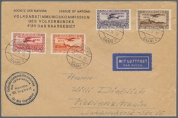 Deutsche Abstimmungsgebiete: Saargebiet: 1935, Volksabstimmung, Flugpostmarken, Satzfrankatur Auf Of - Covers & Documents