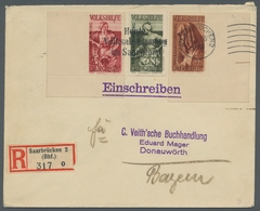 Deutsche Abstimmungsgebiete: Saargebiet: 1934, "Volkshilfe/Volksabstimmung" Komplett Auf Zwei Satz-R - Briefe U. Dokumente