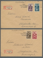 Deutsche Abstimmungsgebiete: Saargebiet: 1934, "Volkshilfe/Volksabstimmung" Komplett Auf Vier Briefe - Covers & Documents