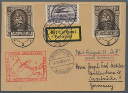 Deutsche Abstimmungsgebiete: Saargebiet: 1930, Aufgabe SAARGEBIET, Karte Mit Beidseitiger Wertvoller - Cartas & Documentos