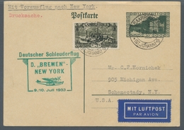 Deutsche Abstimmungsgebiete: Saargebiet: 1933, Katapultflug Nordatlantik, Zulieferung SAARGEBIET, GA - Covers & Documents