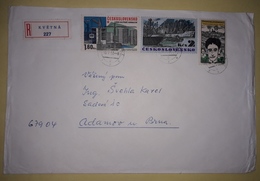 Letter - Stamp F. Kafka / Industry / Postmark Kvetna, 1990., Czechoslovakia, Registrated Letter - Otros & Sin Clasificación