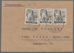 Saarland (1947/56): 1947, "Saar I", Kleine Zusammenstellung Von Neun Augenscheinlich Portorichtigen - Cartas & Documentos