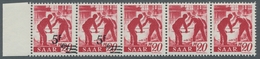 Saarland (1947/56): 1947, "5 Fr. Auf 20 Pfg. Nachdruck Mit Und Ohne Aufdruck", Waag. Postfrischer Ra - Briefe U. Dokumente