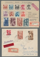 Saarland (1947/56): 1948, "Saar III", Vier Frankierte Belege In Guter Erhaltung, Dabei Zweimal MiF M - Briefe U. Dokumente