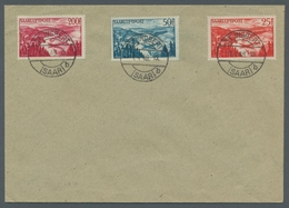 Saarland (1947/56): 1948, "25 Bis 200 Fr. Saar III" Mit Ersttagsstempel ST. INGBERT (SAAR) B -1.4.48 - Cartas & Documentos