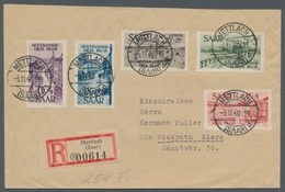 Saarland (1947/56): 1948, "Hochwasserhilfe" Komplett Auf Satz-R-Brief Von METTLACH (SAAR) B -5.11.48 - Covers & Documents