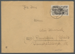 Saarland (1947/56): 1948, "25 Fr. Hochwasserhilfe" Als Portorichtige EF Auf Brief Von ST. WENDEL (SA - Covers & Documents
