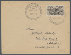 Saarland (1947/56): 1948, "25 Fr. Hochwasserhilfe" Als Portorichtige EF Mit SST Auf Brief Von SAARBR - Cartas & Documentos