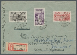 Saarland (1947/56): 1948, "6, 12 Und 25 Fr. Hochwasserhilfe", Je Sauber Mit MERZIG (SAAR) 30.11.48 A - Cartas & Documentos