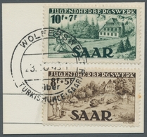 Saarland (1947/56): 1949, "Jugendherbergswerk", Sauber Mit Seltenerem WOLFERSWEILER Gestempelte Wert - Covers & Documents