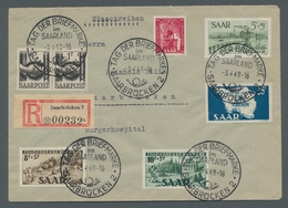 Saarland (1947/56): 1949, "Jugenherbergswerk, Type II", Komplett Mit Zusatzfrankatur Auf Portorichti - Covers & Documents