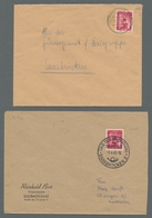 Saarland (1947/56): 1949, "Uni Des Saarlandes Mit PLF I Bzw. II", Je Als Portorichtige EF Auf Zwei B - Cartas & Documentos