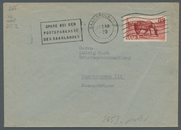 Saarland (1947/56): 1949, "15 Fr. Tag Des Pferdes Mit PLF I" Als Portorichtige EF Auf Ortsbrief SAAR - Covers & Documents