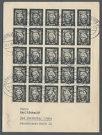 Saarland (1947/56): 1949, "60 C. Saar IV", Bogenteil Zu 25 Werten Aus Der Rechten Unteren Bogenecke - Covers & Documents