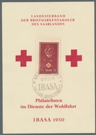 Saarland (1947/56): 1950, "P. Wust Und Rotes Kreuz" Je Als Ersttagsbrief Bzw. -karte In Sehr Guter E - Covers & Documents