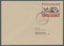 Saarland (1947/56): 1950, IBASA, 15 Fr. Als EF Als Portoger. Ortsbrief Mit SST Saarbrücken V. 24.4.5 - Covers & Documents