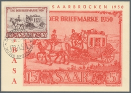 Saarland (1947/56): 1950, IBASA Auf Maximumkarte Mit Ersttagsstempel, Mi. 350 Euro - Cartas & Documentos