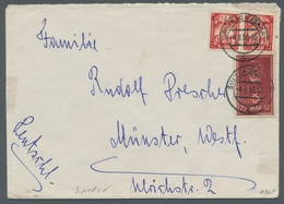 Saarland (1947/56): 1950, "Rotes Kreuz", Einzelwert Mit Zusatzfrankatur Als Portorichtige MiF Auf Br - Cartas & Documentos