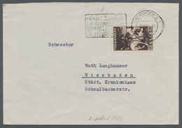 Saarland (1947/56): 1951, "50 Fr. Volkshilfe" Als Portorichtige EF Auf Brief Mit Seltenem Maschinen- - Covers & Documents