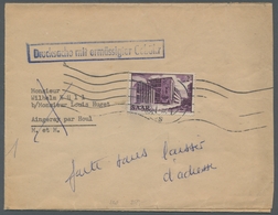 Saarland (1947/56): 1952, 2 Fr. Violett, Aus SAAR V, Als Seltene Ef. Auf Drucksache Zu Ermässigter G - Briefe U. Dokumente