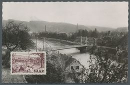 Saarland (1947/56): 1952, "6 Fr. Saar V" Mit Ersttagsstempel METTLACH (SAAR) B -1.8.53 Bildseitig Al - Covers & Documents