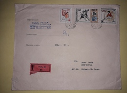 Letter - Stamp Mexico 70 / Olympic Games 1972 /  Praga 1978 / Postmark Praha, 1990., Czechoslovakia, Registrated Letter - Sonstige & Ohne Zuordnung