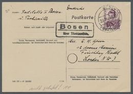 Saarland (1947/56) - Besonderheiten: "Bosen / über Türkismühle", Klarer Abschlag Des Landpoststempel - Other & Unclassified