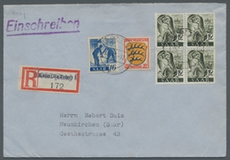 Saarland (1947/56) - Besonderheiten: "KONZ (BZ. TRIER) B 19.5.47", Klarer Abschlag Auf Mit MiF Frz. - Otros & Sin Clasificación